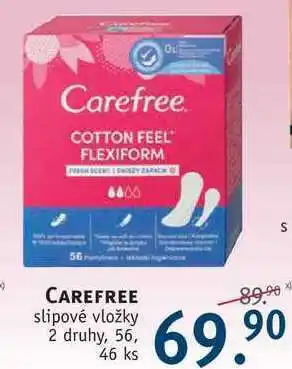 Rossmann Carefree slipové vložky, 56, 46 ks nabídka