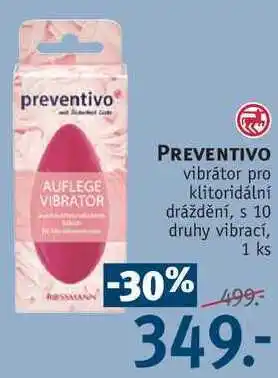 Preventivo vibrátor pro klitoridální dráždění, 1 ks