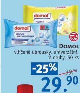 Rossmann Domol vlhčené ubrousky, 50 ks nabídka