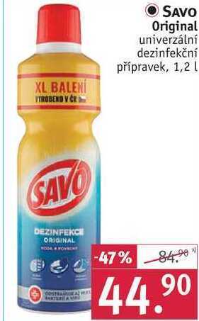 Rossmann Savo original univerzální dezinfekční přípravek, 1,2 l nabídka