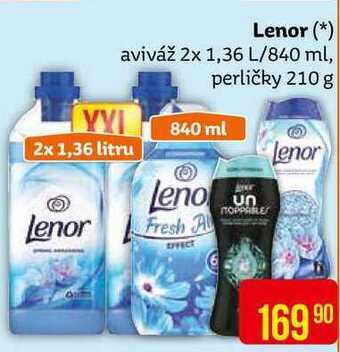Teta Lenor (*) aviváž 2x 1,36 l/840 ml, perličky 210 g nabídka
