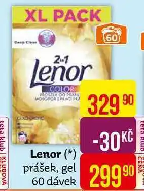 Teta Lenor (*) prášek, gel 60 dávek nabídka