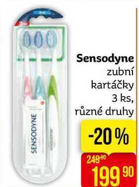 Teta Sensodyne zubní kartáčky 3 ks, různé druhy nabídka
