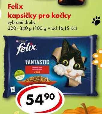 CBA Felix kapsičky pro kočky, 320-340 g nabídka
