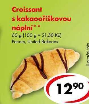 CBA Croissant s kakaooříškovou náplní, 60 g nabídka