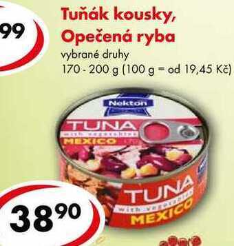 Tuňák kousky, opečená ryba, 170-200 g