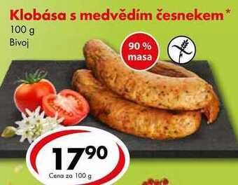 CBA Klobása s medvědím česnekem, 100 g nabídka