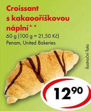 CBA Croissant s kakaooříškovou náplní, 60 g nabídka
