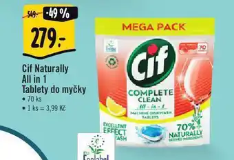 Albert Cif naturally all in 1 tablety do myčky nabídka