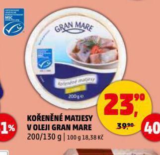 Penny Market Kořeněné matjesy v oleji gran mare nabídka