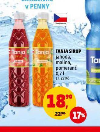 Penny Market Tanja sirup nabídka