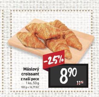 Billa Máslový croissant nabídka