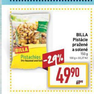 Billa Pistácie pražené nabídka