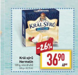 Billa Král sýrů hermelín nabídka