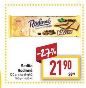 Billa Sedita rodinné nabídka