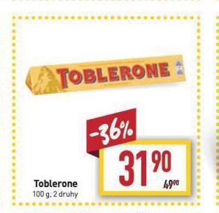 Billa Toblerone nabídka
