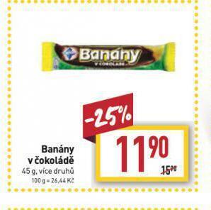 Billa Banány v čokoládě nabídka