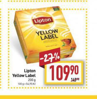 Billa Lipton čaj nabídka