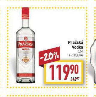 Billa Pražská vodka nabídka