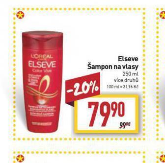 Billa Elseve šampon nabídka
