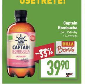 Billa Captain kombucha nabídka