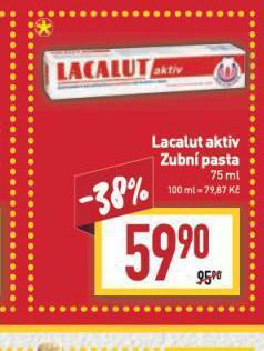 Billa Lacalut zubní pasta nabídka