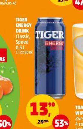Penny Market Tiger energy drink nabídka