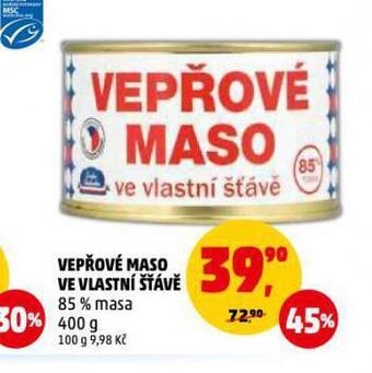 Penny Market Vepřové maso ve vlastní šťávě nabídka