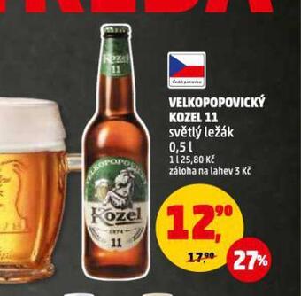 Penny Market Pivo velkopopovický kozel 11 nabídka