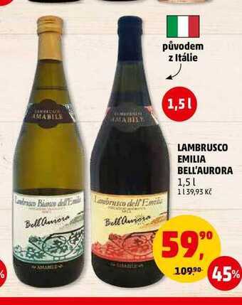 Penny Market Lambrusco emilia bell'aurora, 1,5 l nabídka