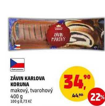 Penny Market Závin karlova koruna, 400 g nabídka