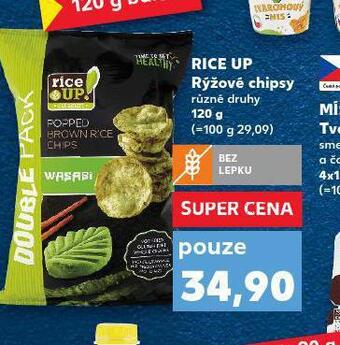 Kaufland Rice up rýžové chipsy nabídka