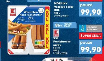 Kaufland Frankfurtské párky xxl nabídka