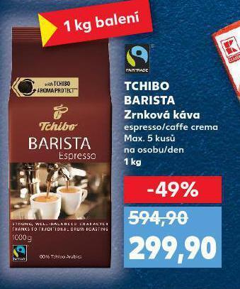 Kaufland Tchibo barista zrnková káva nabídka
