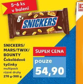 Kaufland Snickers / mars / twix / bounty nabídka