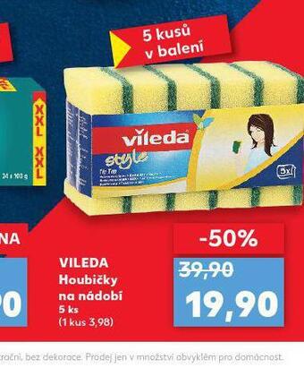 Kaufland Vileda houbičky na nádobí nabídka