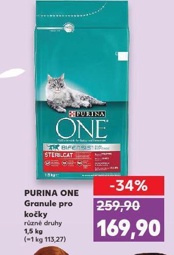 Kaufland Purina one granule pro kočky nabídka