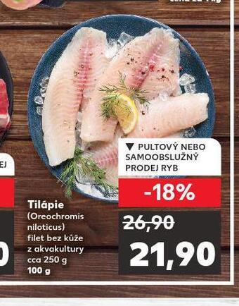 Kaufland Tilápie nabídka