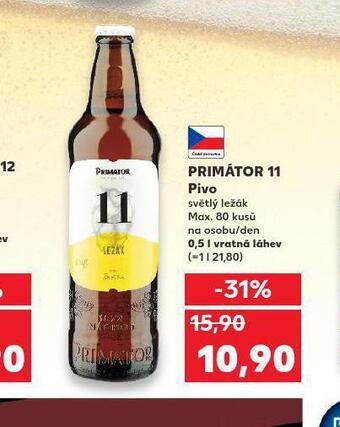 Kaufland Pivo primátor 11 nabídka