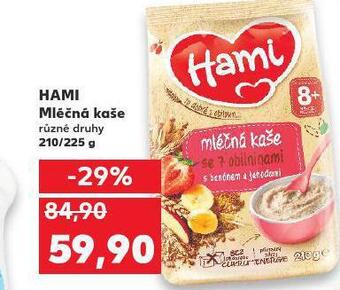 Kaufland Hami mléčná kaše nabídka