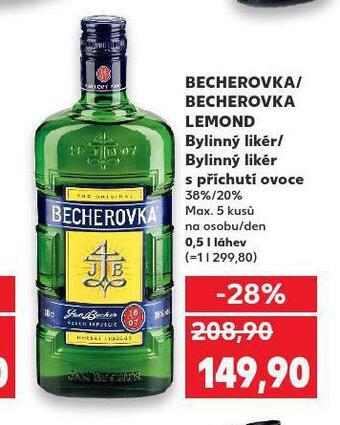 Kaufland Becherovka nabídka