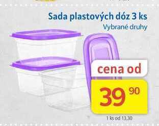 Kubík potraviny Sada plastových dóz 3 ks nabídka