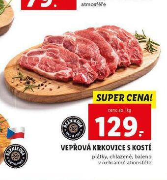 Lidl Vepřová krkovice s kostí nabídka