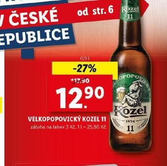 Lidl Pivo velkopopovický kozel 11 nabídka