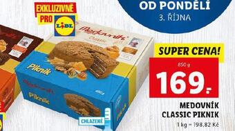 Lidl Medovník classic piknik nabídka