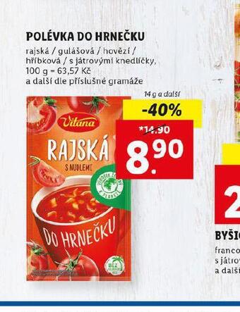 Lidl Vitana polévka do hrnečku nabídka