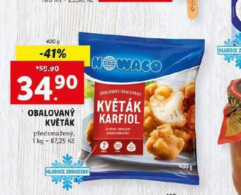 Lidl Nowaco obalovaný květák nabídka