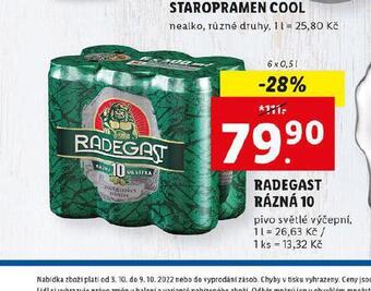 Lidl Pivo radegast rázná 10 nabídka