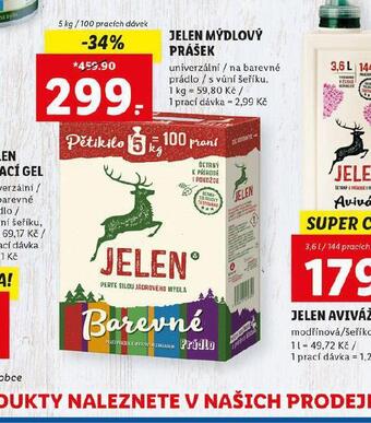 Lidl Jelen mýdlový prášek nabídka