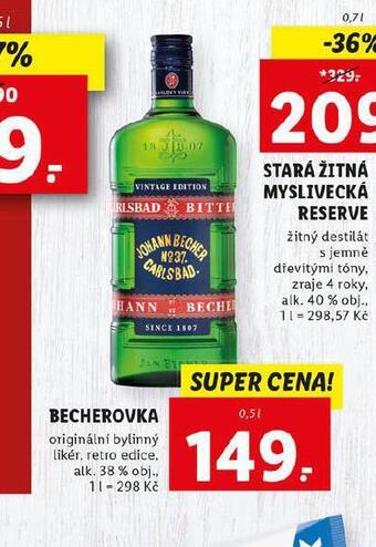 Lidl Becherovka nabídka